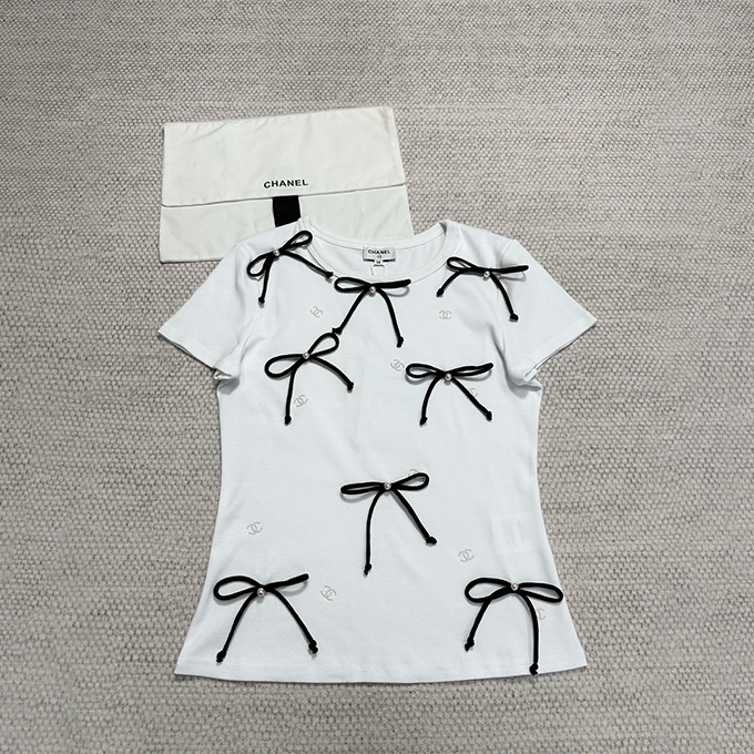 9A+ quality chanel bow t-shirt